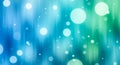 Abstract Blue and Green Background with Floating Bokeh Lights circles Royalty Free Stock Photo