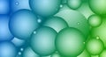 Abstract Blue and Green Bubble Pattern on White Background for Modern Design Royalty Free Stock Photo