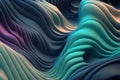 Abstract blue and green colors waves background. 3D resolution. Royalty Free Stock Photo