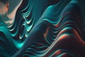 Abstract blue and green colors waves background. 3D resolution. Royalty Free Stock Photo