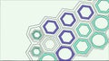 Abstract Blue and Green Hexagon Grid Vector Design, vector design Generative AI Royalty Free Stock Photo