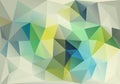 Abstract blue and green low poly background, vector Royalty Free Stock Photo