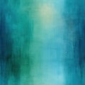 Abstract blue and green painting with layered textures (tiled