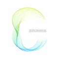 Abstract blue, green swirl circle bright background. Vector illustration for you modern design. Round frame or banner Royalty Free Stock Photo