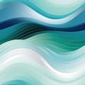 Abstract blue and green waves with layered forms and soft lines (tiled) Royalty Free Stock Photo