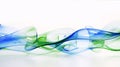 abstract blue and green waves on a white background, vector illustration Royalty Free Stock Photo