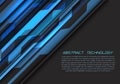 Abstract blue grey circuit power with dark blank space and text design modern futuristic technology background vector Royalty Free Stock Photo