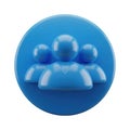 Abstract blue group icon representing community and collaboration Royalty Free Stock Photo