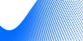 Abstract Blue Halftone Dot Wave Pattern on White Background, Modern Graphic Design Royalty Free Stock Photo