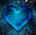 Abstract blue heart