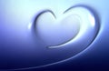 Abstract blue Heart Happy Valentines Day gradient blur with lighting effect background. Royalty Free Stock Photo