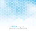 Abstract blue hexagon background with place for text EPS10