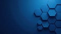 Abstract blue hexagon pattern background design featuring a textured surface and copy space. Generative AI Royalty Free Stock Photo