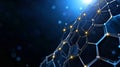 Abstract Blue Hexagon Technology Network Futuristic technology network connections digital structure abstract design blue
