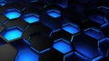 Abstract Blue Hexagonal Digital Technology Background Royalty Free Stock Photo