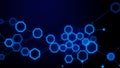 Abstract Blue Hexagonal Network Connection Background Royalty Free Stock Photo
