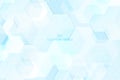 Abstract blue hexagonal pattern of technology design artwork background. illustration vector eps10 Royalty Free Stock Photo