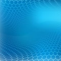 Abstract Blue Honeycomb Swirl llustration Background