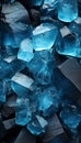 Abstract blue ice background, Blue ice cubes Royalty Free Stock Photo