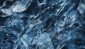 Abstract blue ice crystal reflects nature frozen freshness generated by AI