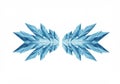 Abstract Blue Ice Crystal Wings Design Royalty Free Stock Photo