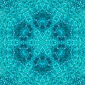 Abstract blue ice pattern symmetry. ornament christmas Royalty Free Stock Photo