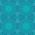 Abstract blue ice pattern symmetry. ornament texture