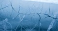Abstract Blue Ice Texture Background with Intricate Cracks and Deep Cold Surface Detail Royalty Free Stock Photo