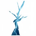 Abstract Blue Ice Tree Illustration Royalty Free Stock Photo