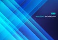 Abstract blue image that depicts technology with overlapping diagonal lines. Vector