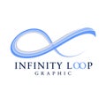 Abstract blue Infinity graphic symbol