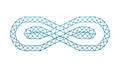 Abstract Blue Infinity Ribbon Vector, Flowing Endless Loop Graphic, vector design Generative AI Royalty Free Stock Photo