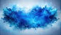 Abstract blue ink cloud burst a vibrant digital painting. Generative AI Royalty Free Stock Photo