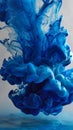 Abstract Blue Ink in Water Royalty Free Stock Photo