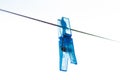 Abstract blue laundry pin Royalty Free Stock Photo