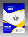 Abstract blue Layout flyer, vector template