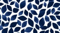 Abstract blue leaf pattern on white background Royalty Free Stock Photo