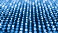 Abstract Blue LED Light Array - Futuristic Digital Display with Bokeh Effect Royalty Free Stock Photo