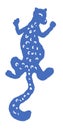 Abstract Blue Leopard Illustration vector Royalty Free Stock Photo