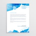 Abstract blue letterhead design template