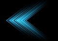 Abstract blue light arrow speed direction on black design modern futuristic background vector Royalty Free Stock Photo