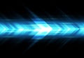 Abstract blue light arrow speed power technology futuristic background vector Royalty Free Stock Photo