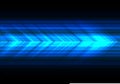 Abstract blue light arrow speed technology direction on black design modern futuristic background vector Royalty Free Stock Photo