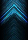 Abstract blue light black line arrow polygon futuristic direction design modern technology background vector Royalty Free Stock Photo