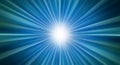 Abstract blue light burst radiating outward from a central bright white core creating a dynamic and energetic visual effect Royalty Free Stock Photo