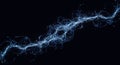 Abstract blue light energy stream on black background Royalty Free Stock Photo