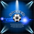 Abstract blue light football soccer background eps 10