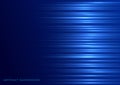 Abstract blue light horizontal on blue background. Technology concept