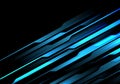 Abstract blue light line futuristic on black design modern futuristic vector background. Royalty Free Stock Photo