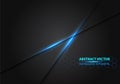 Abstract blue light line power on black shadow design modern luxury futuristic background vector Royalty Free Stock Photo